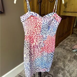 Black Halo Multicolor Animal Print Dress